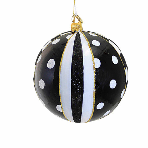 Huras Family Black And White Delight Reflector Ball - - SBKGifts.com