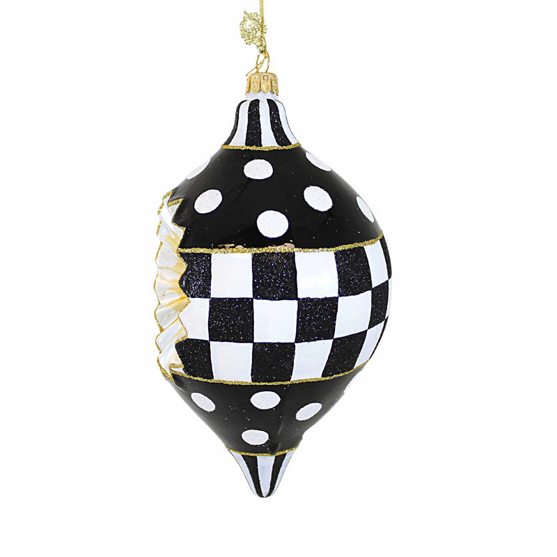 Huras Family Black And White Delight Teardrop Reflector - - SBKGifts.com