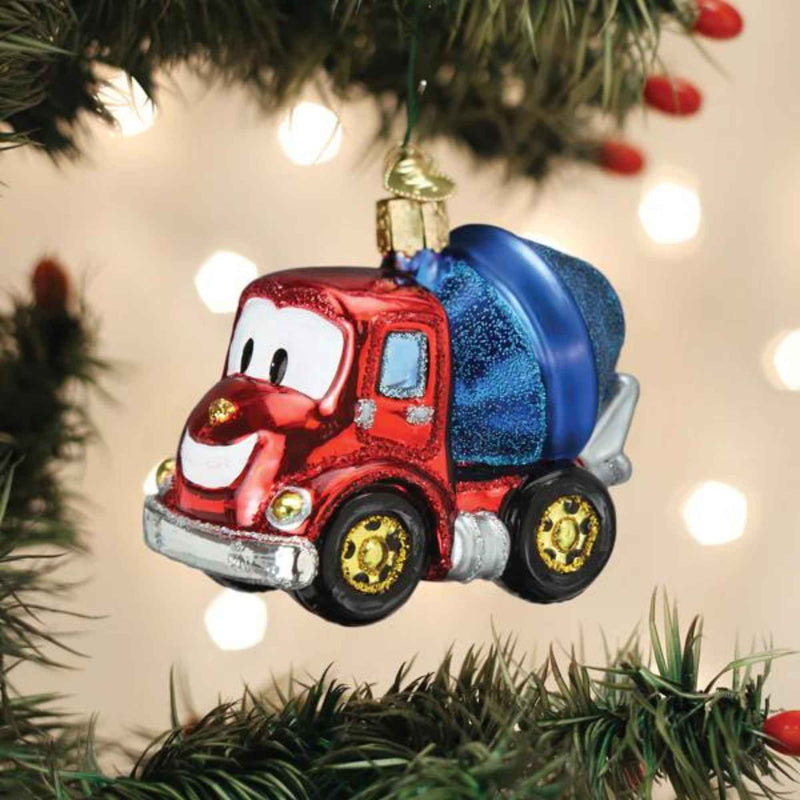 Old World Christmas Cheerful Cement Truck - - SBKGifts.com