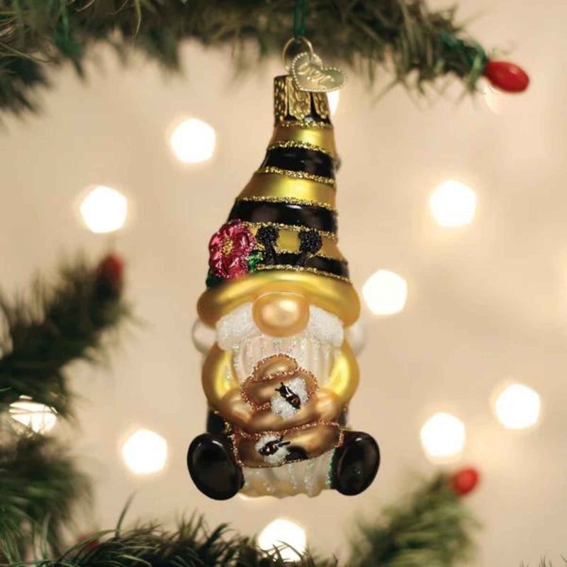Old World Christmas Bee Happy Gnome - - SBKGifts.com