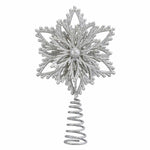 Old World Christmas Mini Snowflake Tree Topper - One Mini Tree Topper 7.5 Inch, Plastic - Finial Small Spaces 89767 (59350)