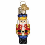 Old World Christmas Mini Nutcracker Soldier - One Mini Ornament 2.0 Inch, Glass - Gumdrops Collection Wooden King 88500 (59400)
