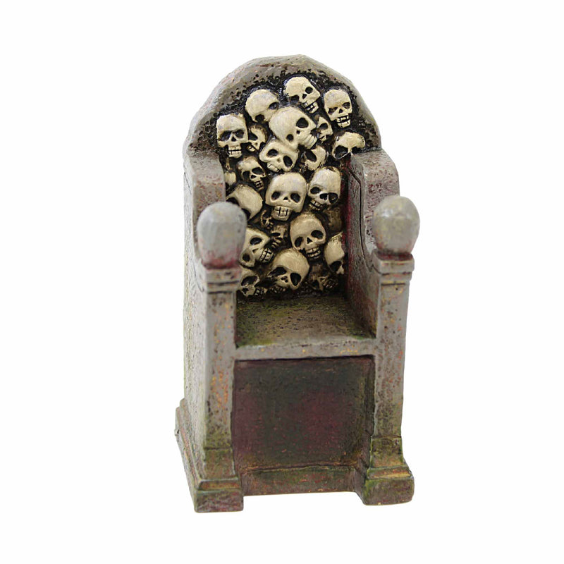 Department 56 Villages Scary Skeletons Throne - One Accessory 3.25 Inch, Polyresin - Halloween Chair Skull 6011475 (59438)
