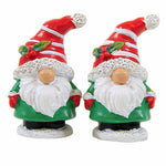 Department 56 Villages Candy Cane Gnomes - Two Village Figurines 1.75 Inch, Polyresin - Christmas Santa Suit 6011457 (59547)