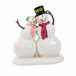 Department 56 Villages Lucky The Snowman, 2023 - One Accessory 3.25 Inch, Ceramic - Dated 2023 Top Hat Earmuffs 6011455 (59548)