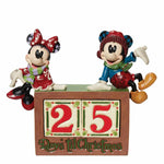Jim Shore The Christmas Countdown - One Figurine With Two Date Blocks 7.5 Inch, Resin - Calendar Blocks Minnie Mickey 6013057 (59759)