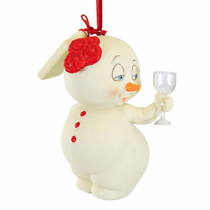 Snowpinions Oh Fabulous Glass Of Wine - 3.0 Inch, Porcelain - Ornament Holidays Celebrate 6012532 (59778)