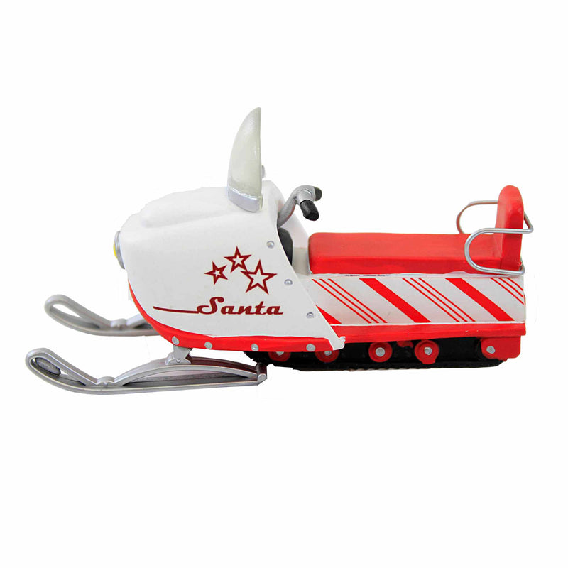 Department 56 Villages Candy Cane Snowmobile - 2.0 Inch, Polyresin - North Pole Travel Santa 6011456 (59780)