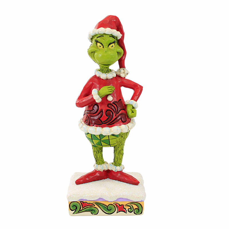 Jim Shore Happy Grinch - One Figurine 6.75 Inch, - Dr. Seuss Christmas Character 6012701 (59789)