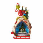 Jim Shore Grinch Lighted Rotator - One Figurine 11.0 Inch, - Dr. Seuss Christmas Trees 6009699 (59796)