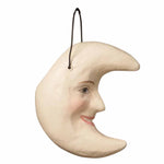 Bethany Lowe White Moon Bucket Ornament - One Ornament 4.0 Inch, Paperboard - Crescent Blue Eyes Td2229 (59800)