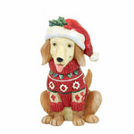 Jim Shore Christmas Dog Mini - One Figurine 3.25 Inch, Resin - Heartwood Creek Holidays 6012962 (59813)
