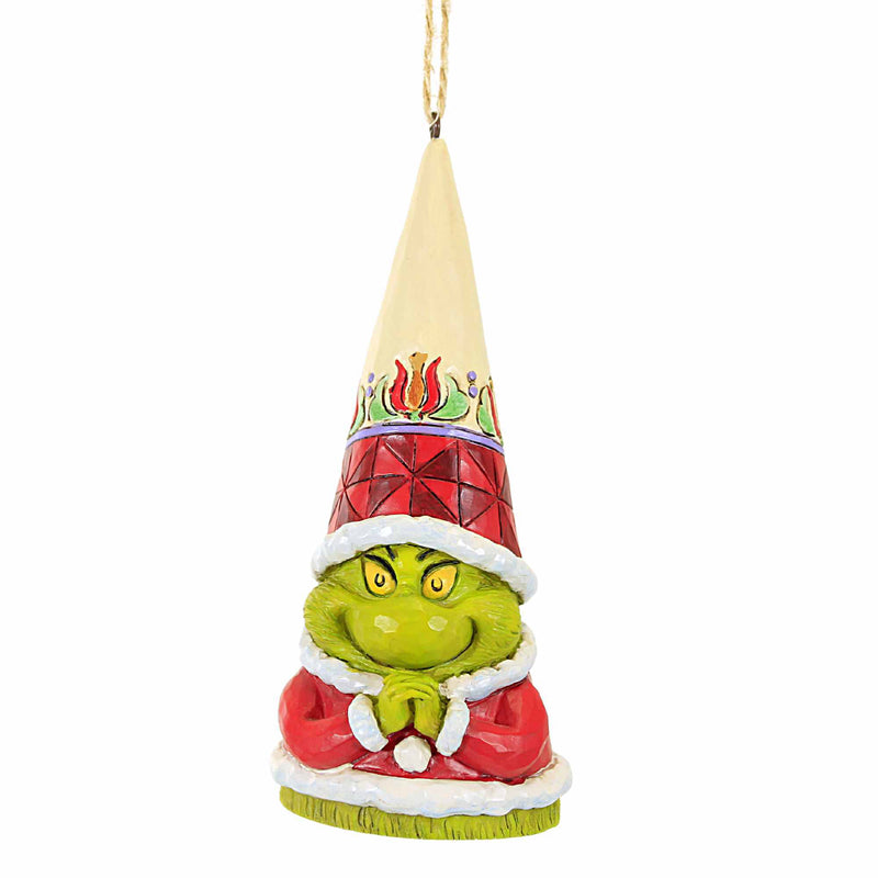 Jim Shore Grinch Gnome Hands Clenched - One Ornament 4.75 Inch, Polyresin - Ornament Dr. Seuss 6012710 (59826)