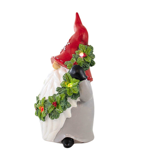 Craftoutlet.Com Gnome In Holly Wreath - - SBKGifts.com