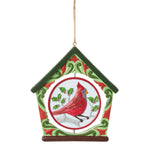 Jim Shore Cardinal Birdhouse Ornament - One Ornament 4.5 Inch, Polyresin - Rotating Middle Merry Bright 6013133 (60037)