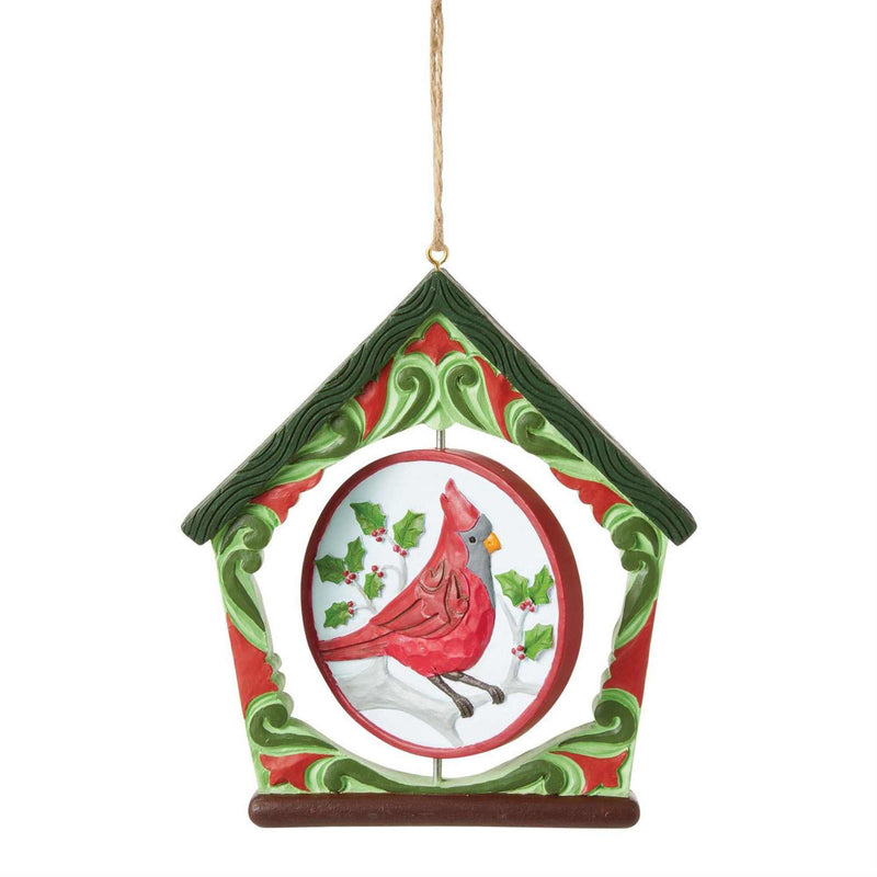 Jim Shore Cardinal Birdhouse Ornament - - SBKGifts.com
