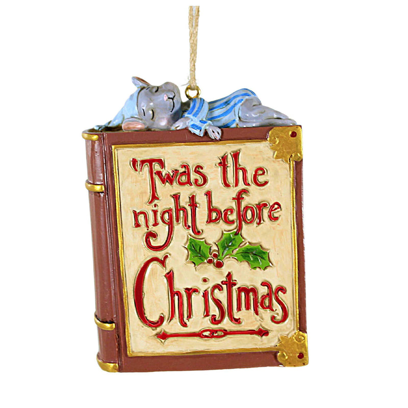 Jim Shore Twas The Night Before Christmas - 3.75 Inch, Polyresin - Mouse Ornament Heartwood Creek 6008307 (60052)
