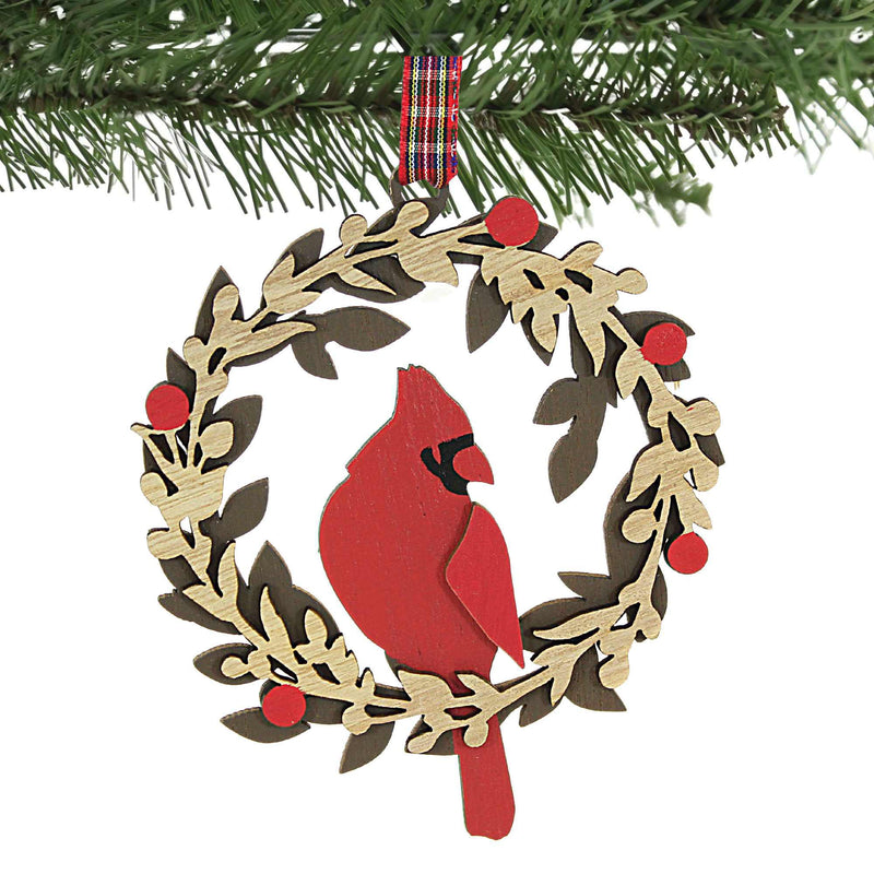 Enesco Cardinal Wreath Ornament - - SBKGifts.com