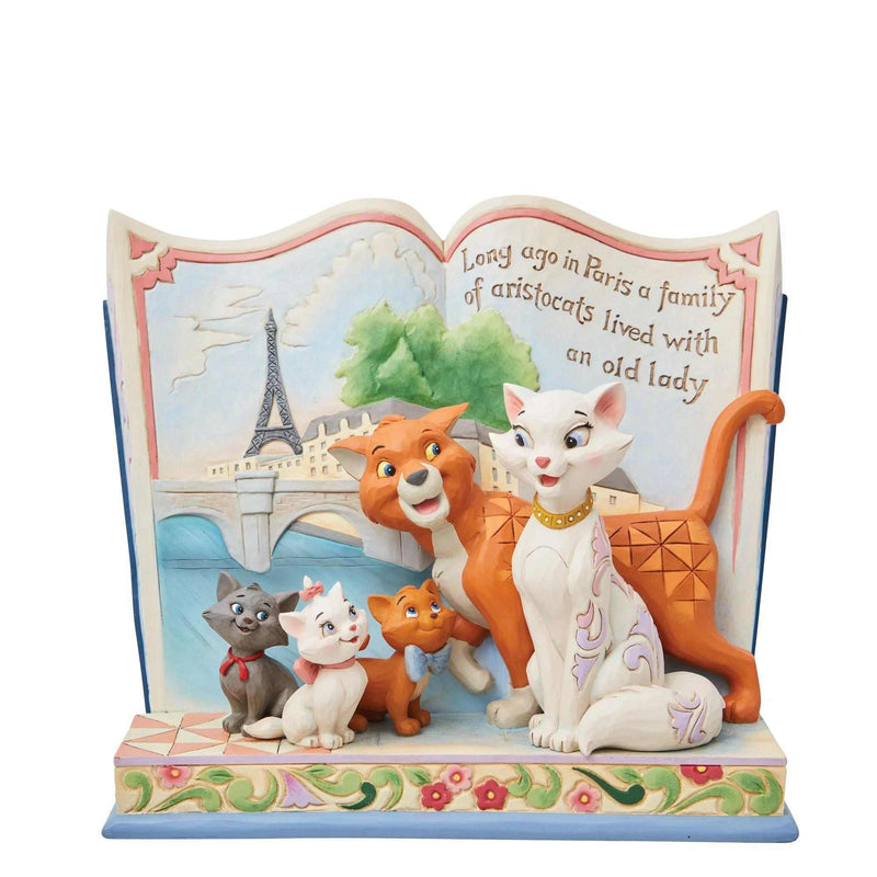 Jim Shore Long Ago In Paris - One Figurine 6.25 Inch, Resin - Aristocats Storybook Disney Traditions 6013080 (60088)