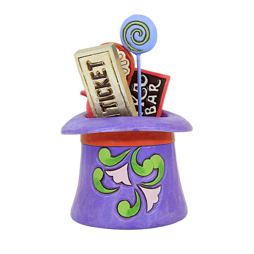 Jim Shore Willy Wonka Hat  W/Wonka Bar Candy - - SBKGifts.com