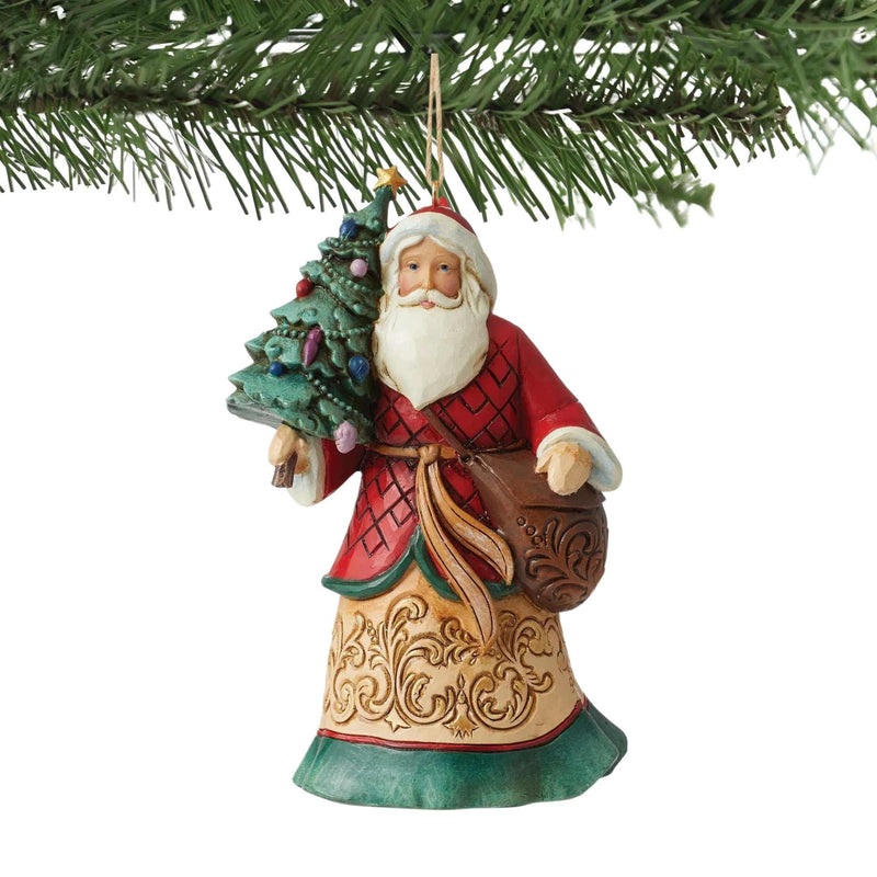 Jim Shore Santa W/Tree & Toybag - - SBKGifts.com