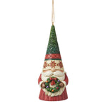 Jim Shore Gnome Holding Wreath - One Ornament 4.5 Inch, Polyresin - Heartwood Creek Ornament 6012977 (60159)