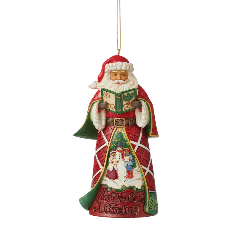 Jim Shore Caroling Song Santa - One Ornament 4.75 Inch, Polyresin - Heartwood Creek Ornament 6012969 (60162)