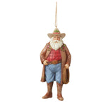 Jim Shore Western Santa With Cowboy Hat - One Ornament 4.75 Inch, Polyresin - Heartwood Creek Boots 6012971 (60164)