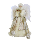 Roman Champagne Angel Tree Topper - One Tree Topper 16.5 Inch, Polyester - Gold Horn Feather Wings 136796 (60206)