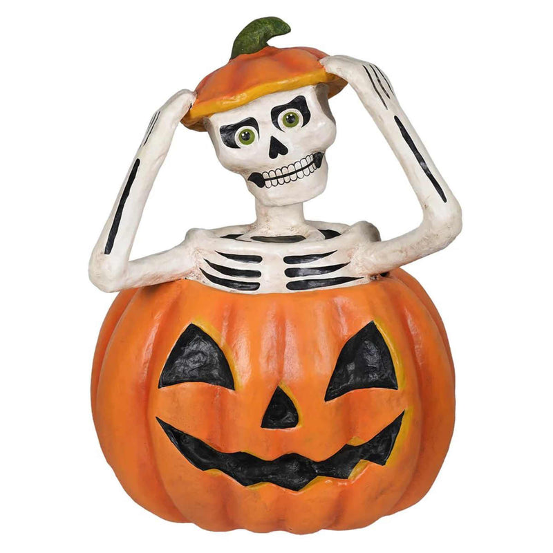 Bethany Lowe Pop Up Shelly - One Figurine 13.0 Inch, Paper - Halloween Bones Pumpkin Tj2309 (60279)