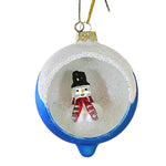 Bethany Lowe Retro Snowman Indent Ornament - One Ornament 3.75 Inch, Glass - Christmas Top Hat Lc2444 (60296)