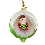 Bethany Lowe Retro Santa Indent Ornament - One Ornament 3.75 Inch, Glass - Christmas Snow Claus Lc2442 (60297)