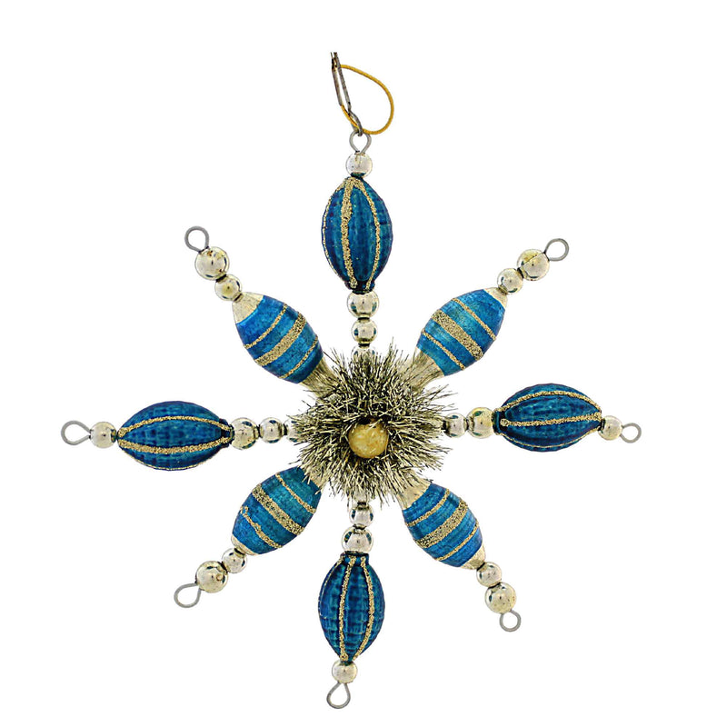 Bethany Lowe Turquoise Starburst Ornament - One Ornament 7.0 Inch, Glass - Christmas Beads Lc2435 (60298)