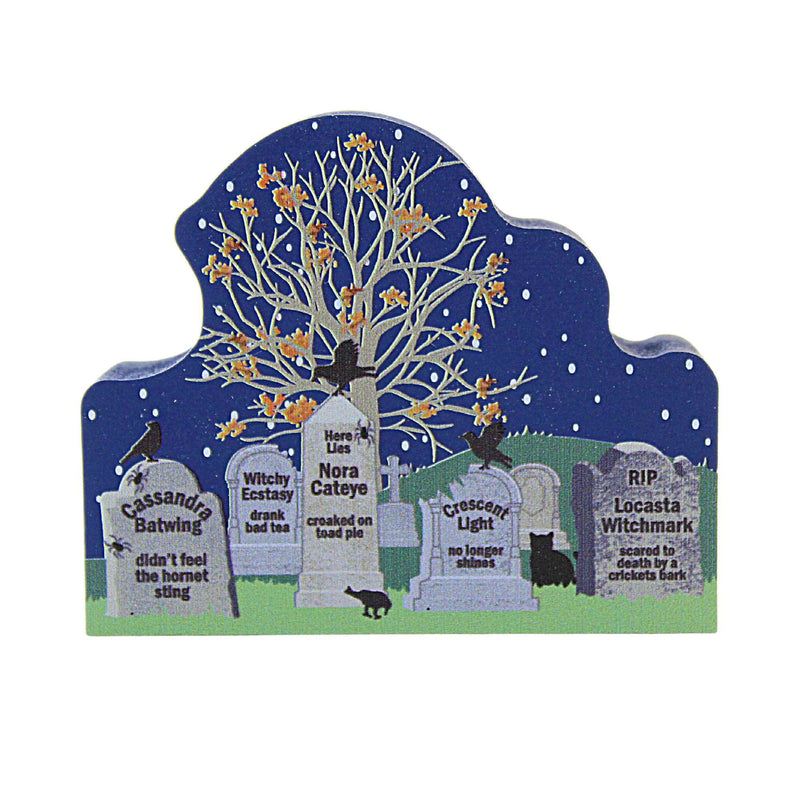 Cat's Meow Village Witches Graveyard - One Accessory 2.25 Inch, Wood - Halloween Stones Crows Casper 23633 (60306)