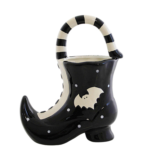 Transpac Witch Boot Candy Bowl W/Handle - - SBKGifts.com