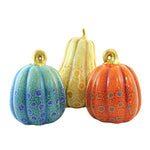 Transpac Colorful Speckled Pumpkins - Three Pumpkins 9.0 Inch, Ceramic - Th00938 (60321)