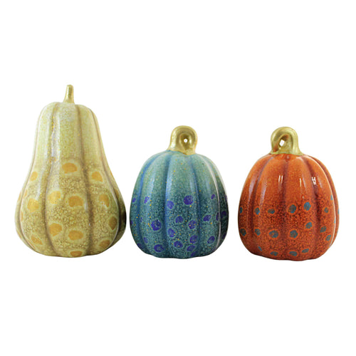 Transpac Colorful Speckled Pumpkins - - SBKGifts.com