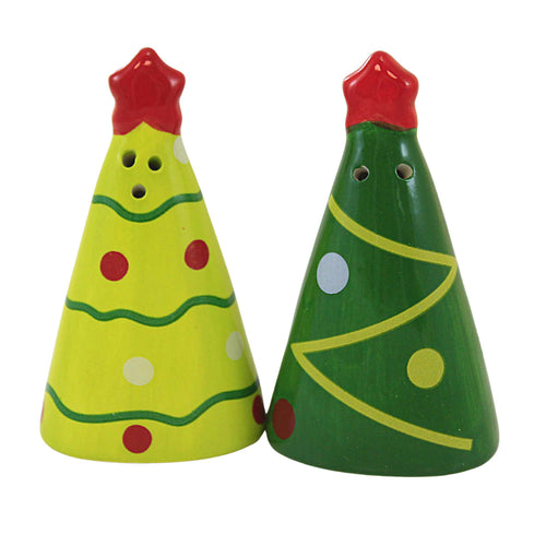Transpac Christmas Tree Salt And Pepper Shakers - - SBKGifts.com