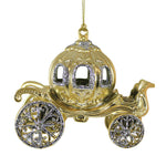 Kurt S. Adler Metallic Gold Carriage - One Ornament 4.0 Inch, Plastic - Christmas Princess T2847 (60524)