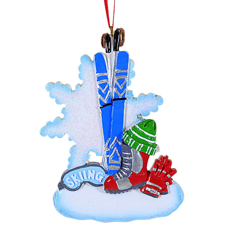 Kurt S. Adler Ski Equipment Ornament - One Ornament 4.25 Inch, Polyresin - Christmas Snow Boots Gloves A2104 (60525)
