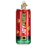 Old World Christmas Joyfuel Energy Drink - One Ornament 3.75 Inch, Glass - Ornament Santa Belt Can 32576 (60555)