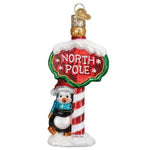 Old World Christmas North Pole - One Ornament 4.5 Inch, Glass - Penguin Snow Ornament 36331 (60560)