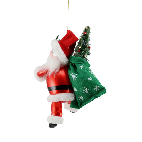 Preorder De Carlini 24 High Stepping Santa With Sack - - SBKGifts.com