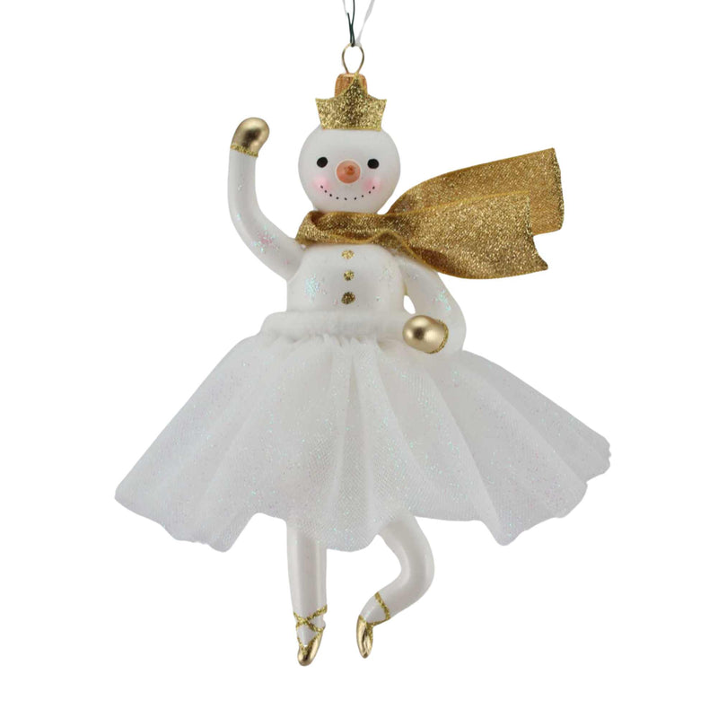Preorder De Carlini 24 Dancing In The Flakes Snowman Queen - 1 Glass Ornament Inch, - Handmade Ornament Italy Mgd010 (60596)
