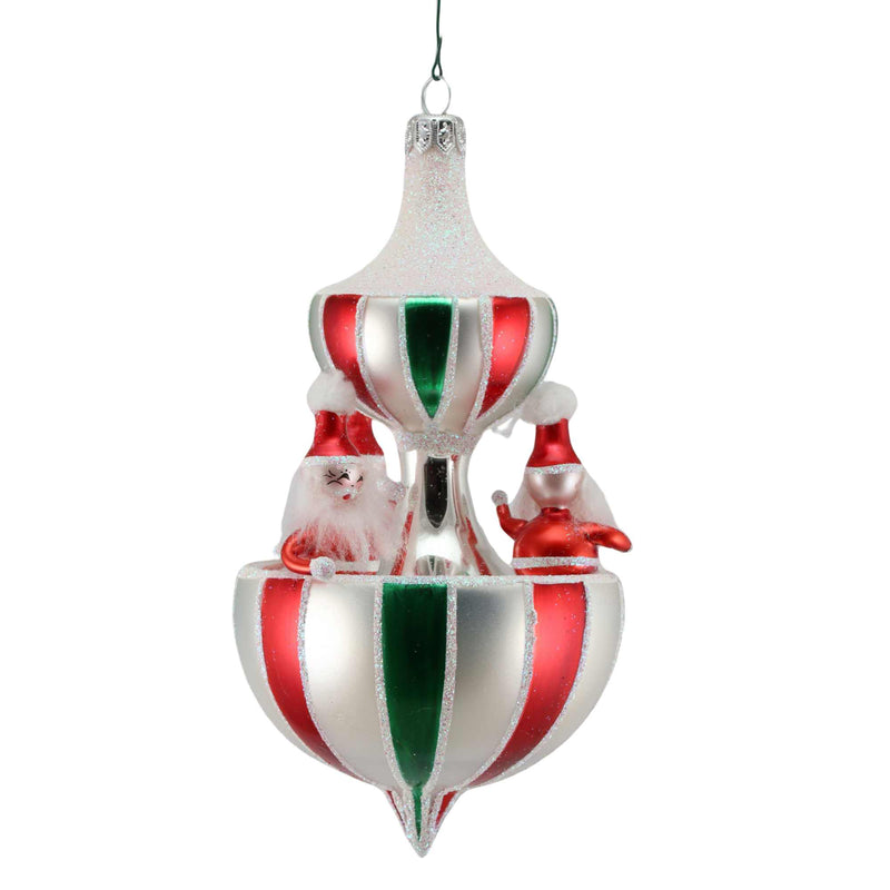 Preorder De Carlini 24 Santa Claus Drop - 1 Glass Ornament Inch, - Handmade Ornament Italy Mgd013 (60599)