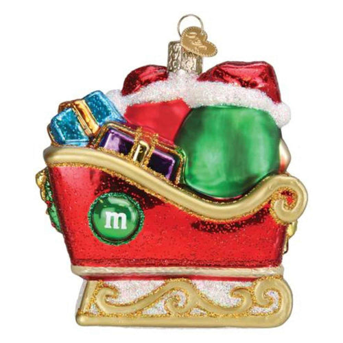 Old World Christmas M&M's In Sleigh - - SBKGifts.com