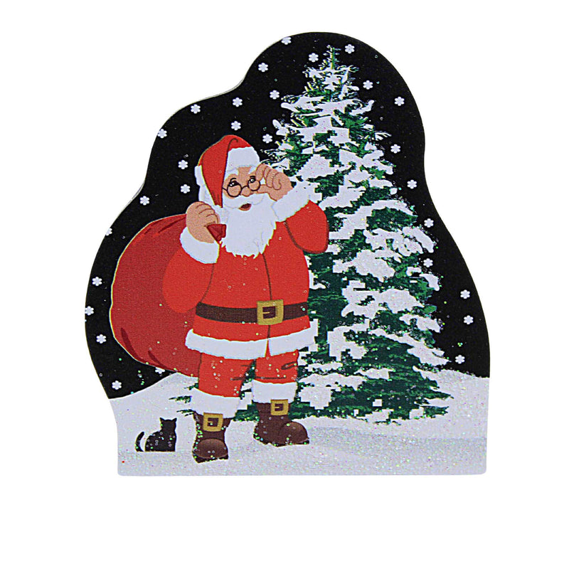 Cat's Meow Village Santa With His Bag Of Gifts - One Accessory 2.75 Inch, Wood - North Pole Series Christmas 23924 (60642)