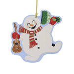 Cat's Meow Village Dance To The Music Snowman - One Ornament 4 Inch, Wood - Ornament Christmas Ukulele 23122 (60644)