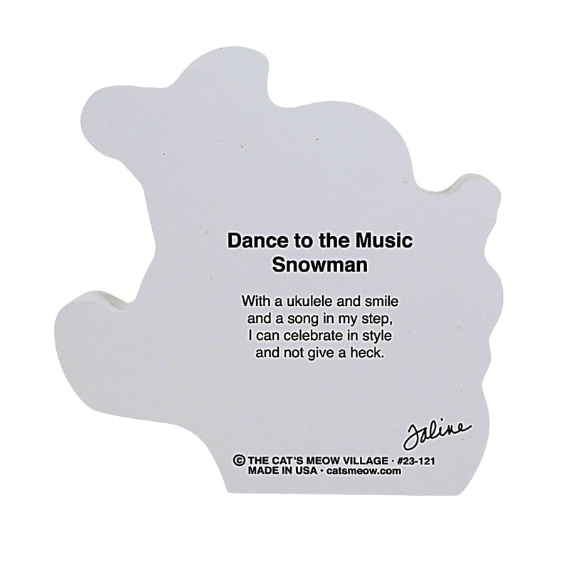 Cat's Meow Village Dance To The Music Snowman - - SBKGifts.com