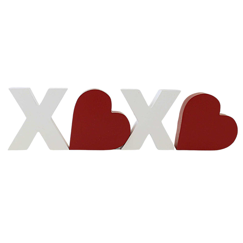 Ganz Xoxo Tabletop Sit About Sign - Two Standing Letters And Two Standing Hearts 4 Inch, Mdf (Medium-Density Fiberboard) - Cb183863 (60711)